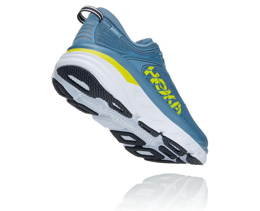 Tenis Hoka One One Hombre Azules - Bondi 7 - BPOU18932